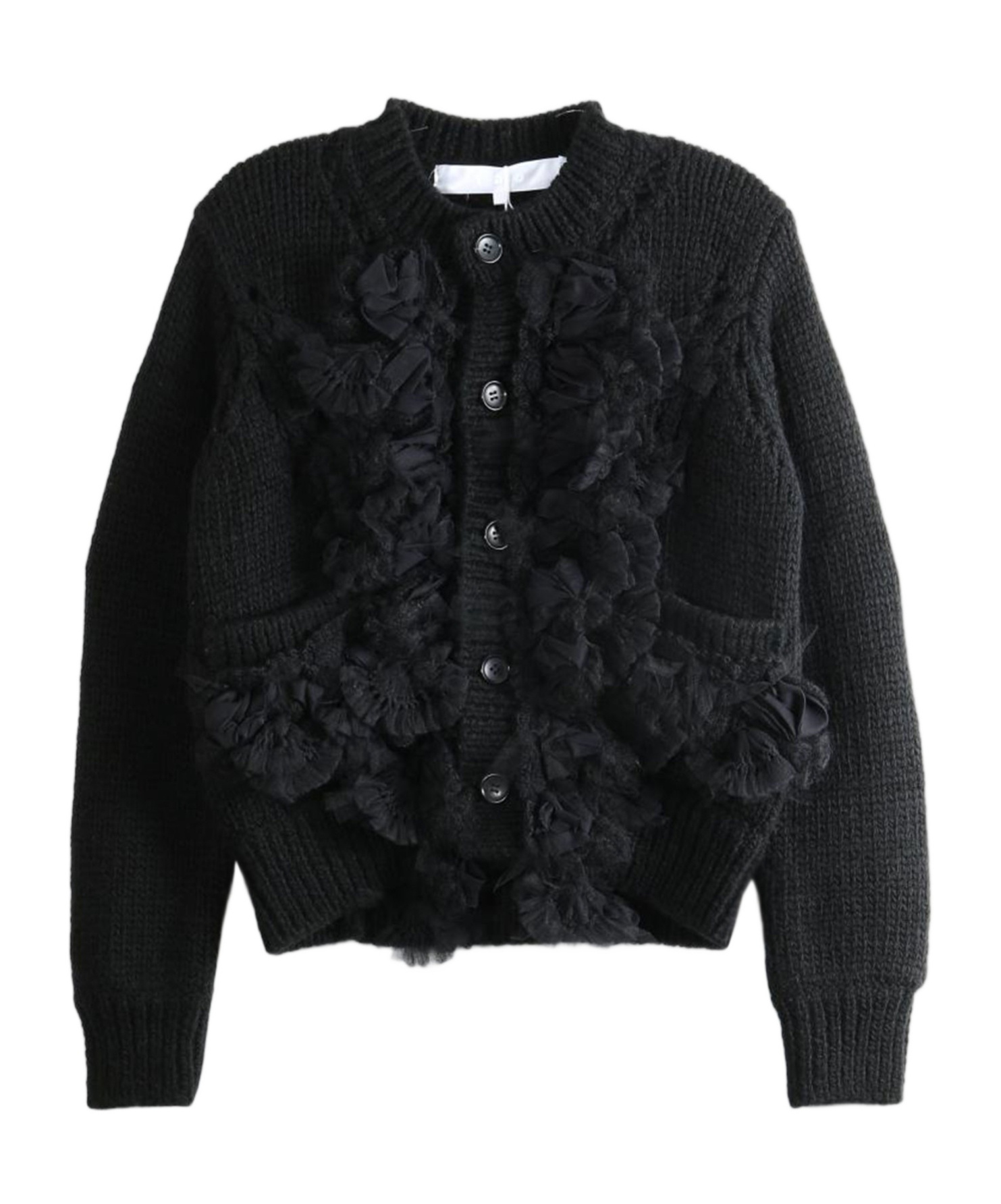 Comme Des Garçons Long-sleeved Cardigan In Black