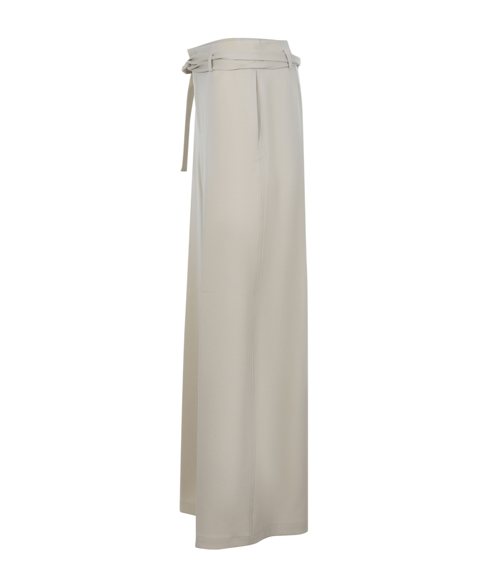 Alysi Belt Loop Casual Pants In Gray