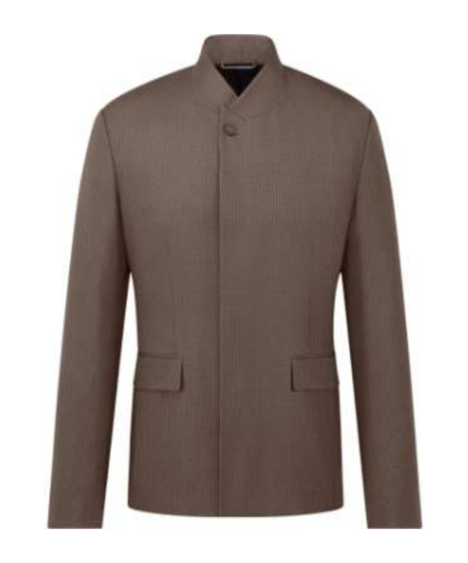 Dior Right-collar Casual Jacket In Brown