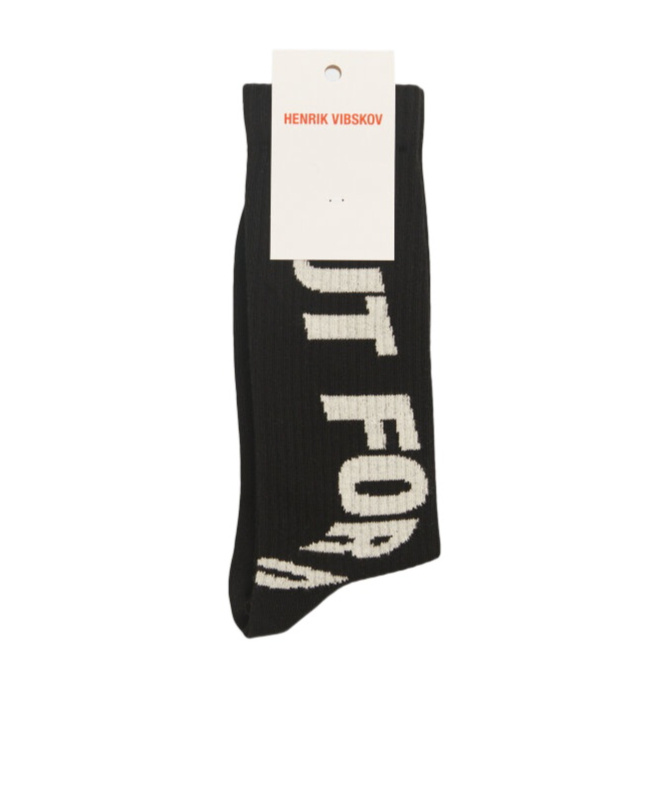 Henrik Vibskov Letter Pattern Socks In Black