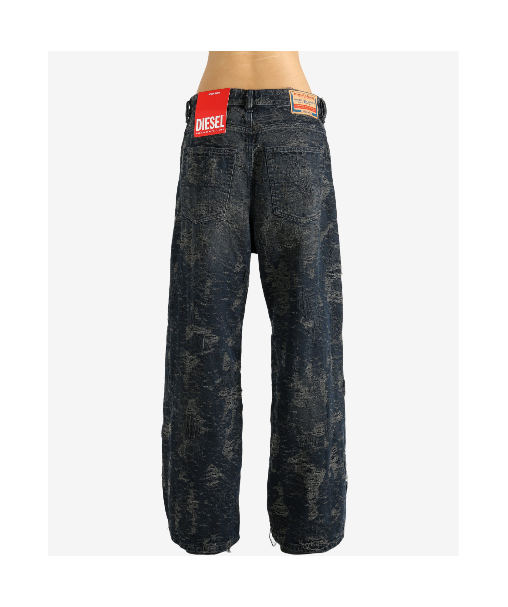 Diesel Belt Loop Jeans In Black