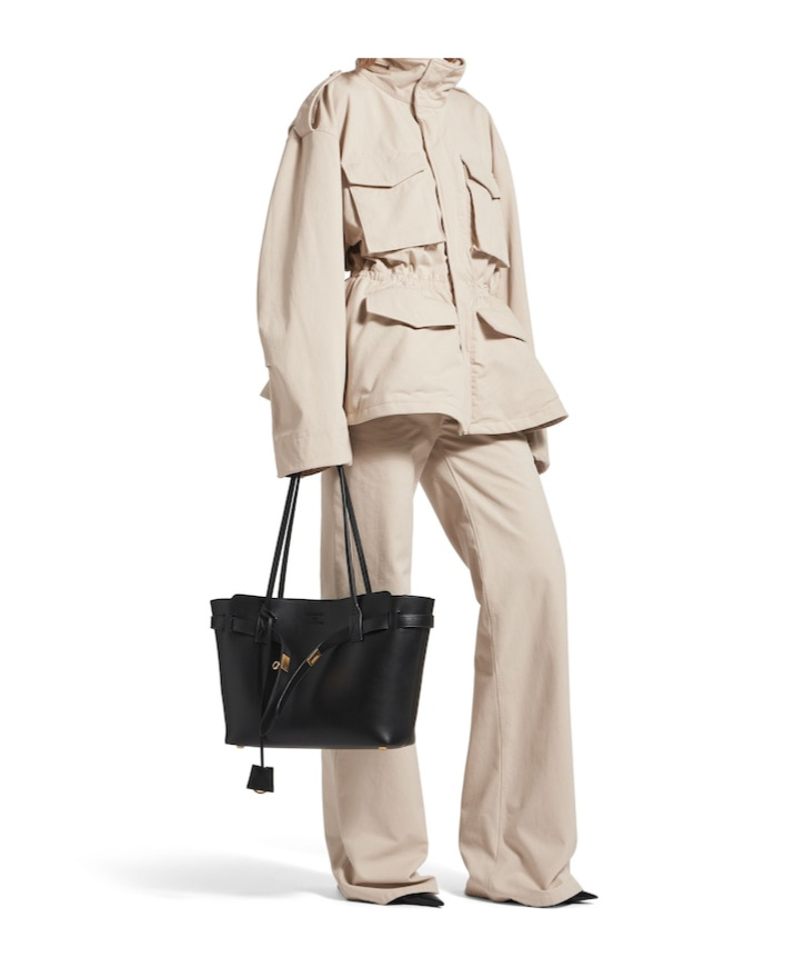 Balenciaga Women's Hourglass Parka In Light Beige In White