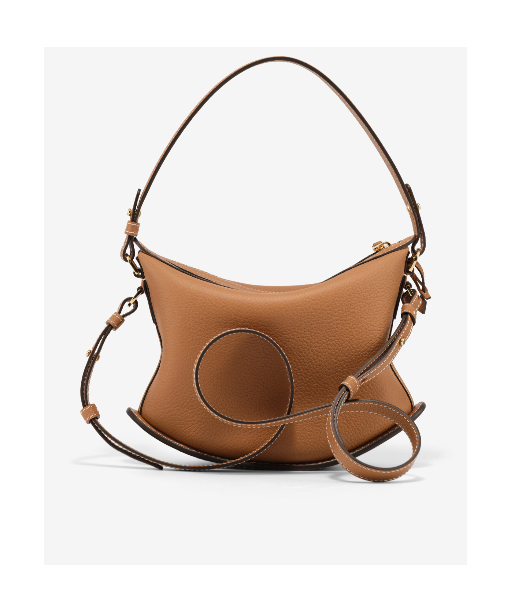 Delvaux Zippered Shoulder Bag In Brown