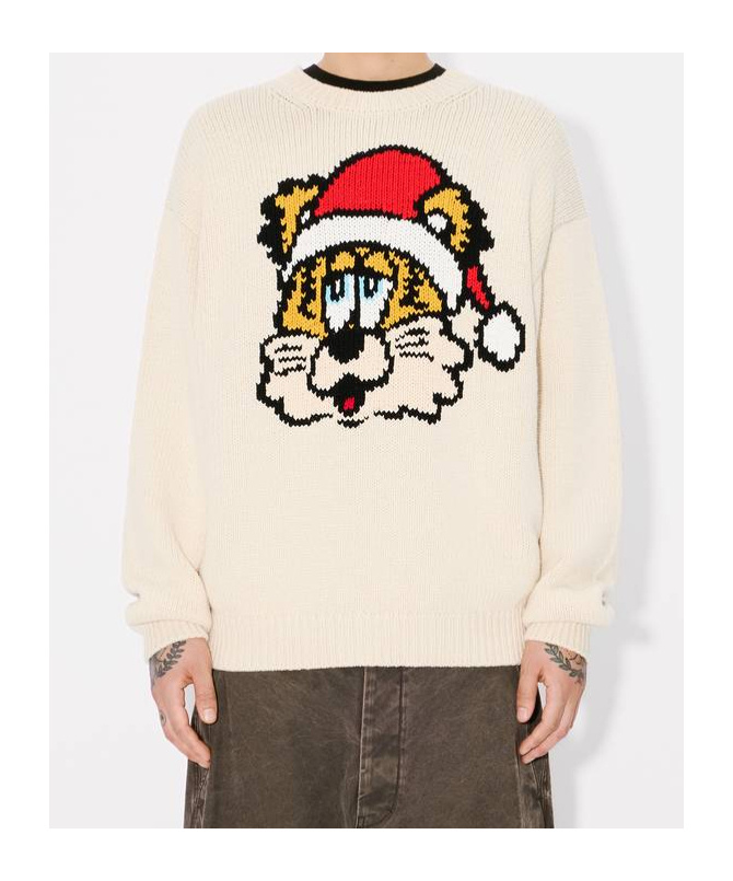KENZO 'KENZO VERDY MARKET' GENDERLESS JUMPER IN WOOL AND COTTON
