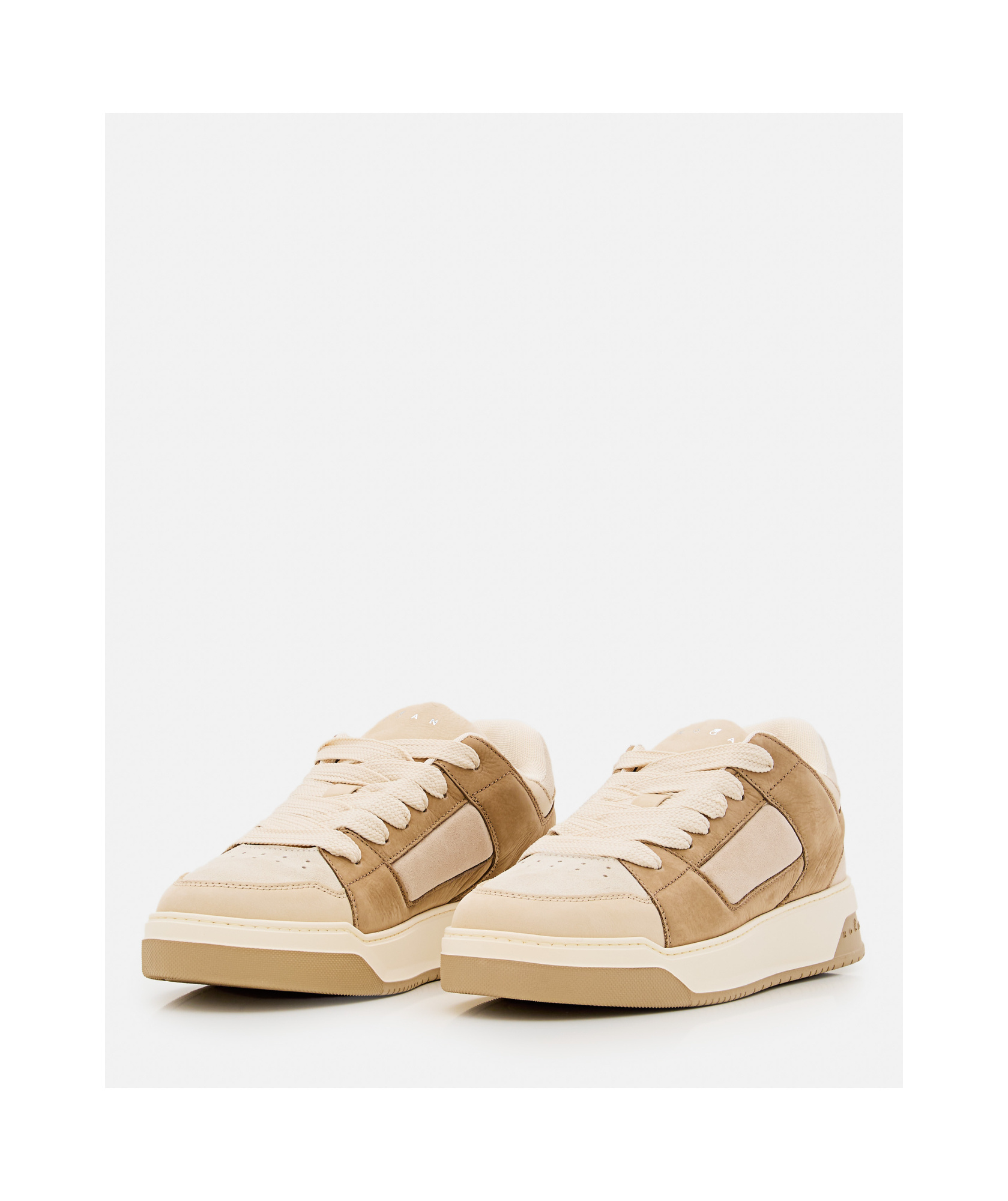 Hogan Men's Leather Sneakers, Durable Material In Nude