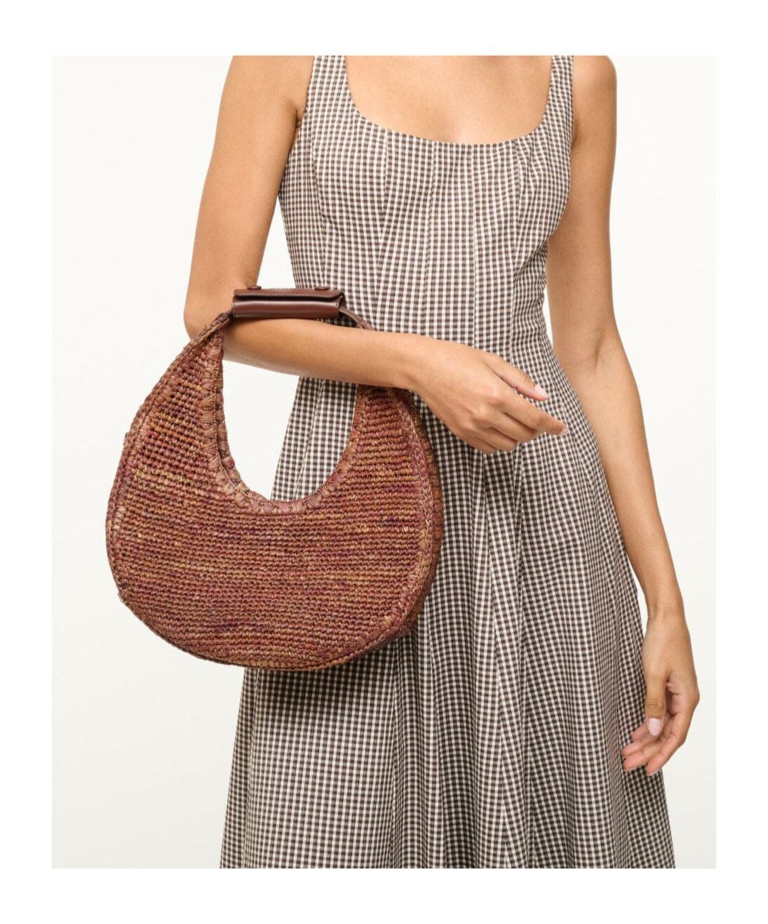Staud Moon-shaped Handbag In Red