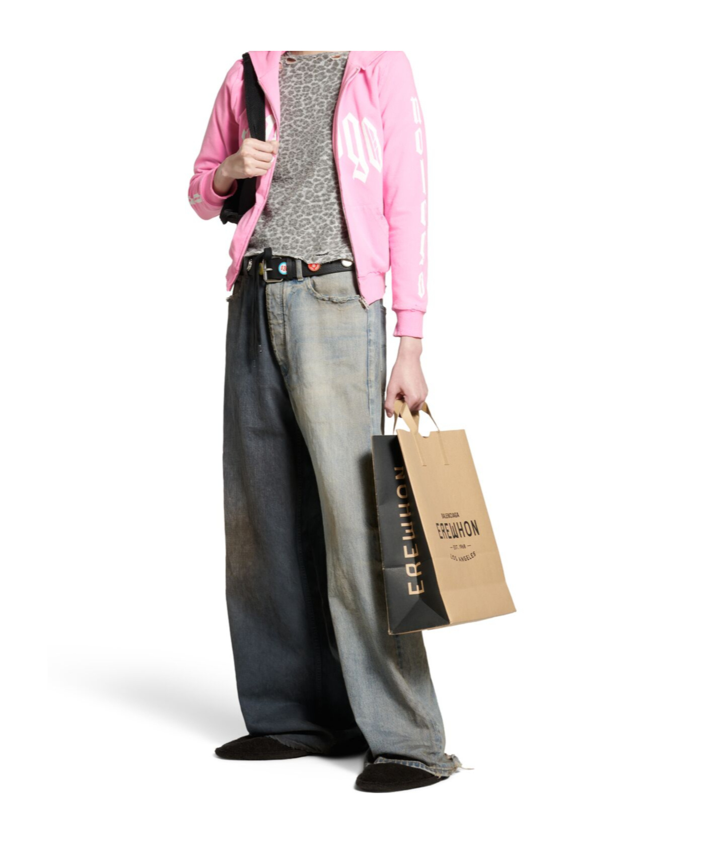 BALENCIAGA BALENCIAGA FIFTY-FIFTY MID-WAIST JEANS