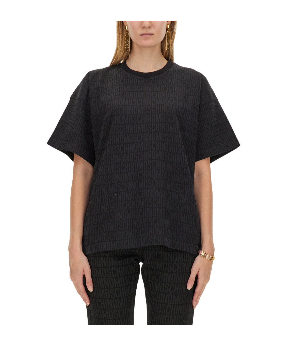 Moschino Logo-print T-shirt In Black