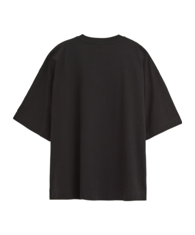 Dries Van Noten Oversized Black Cotton T-shirt In Black