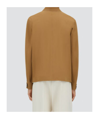 Herno Lightweight Double Bi-stretch Brown Jacket With Classic Collar In Brown