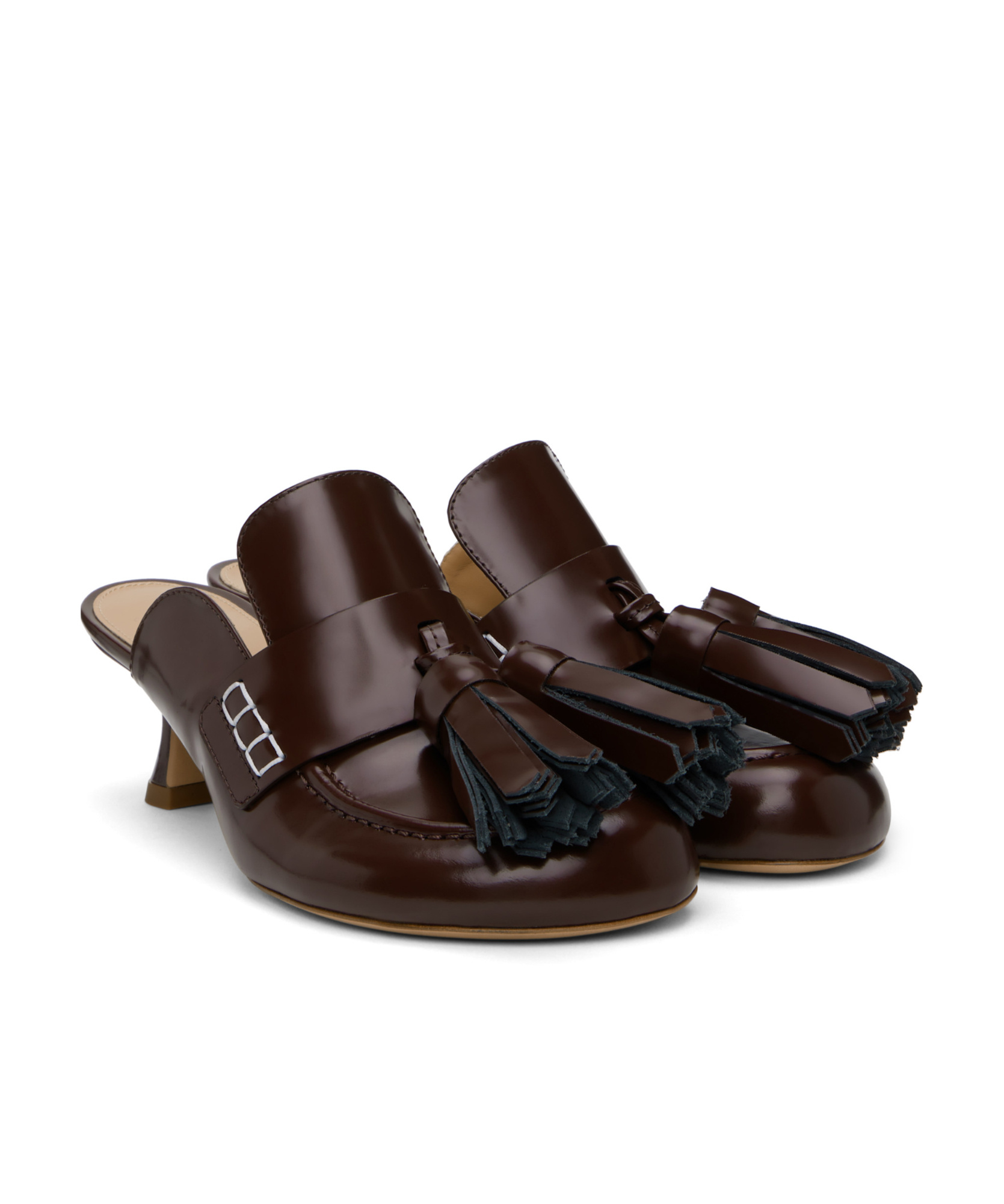Jw Anderson Fringed Muller Shoes In Black