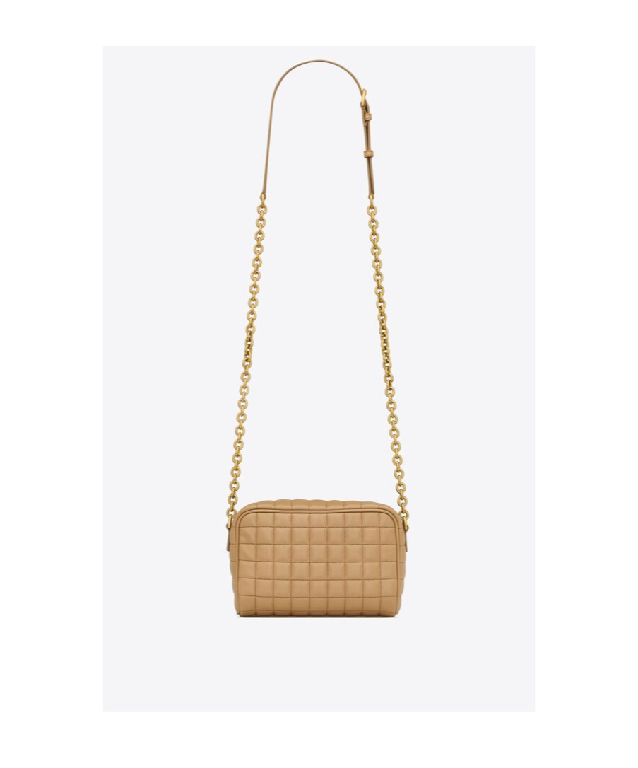 Saint Laurent Cassandre Cross Body Bag In Nude