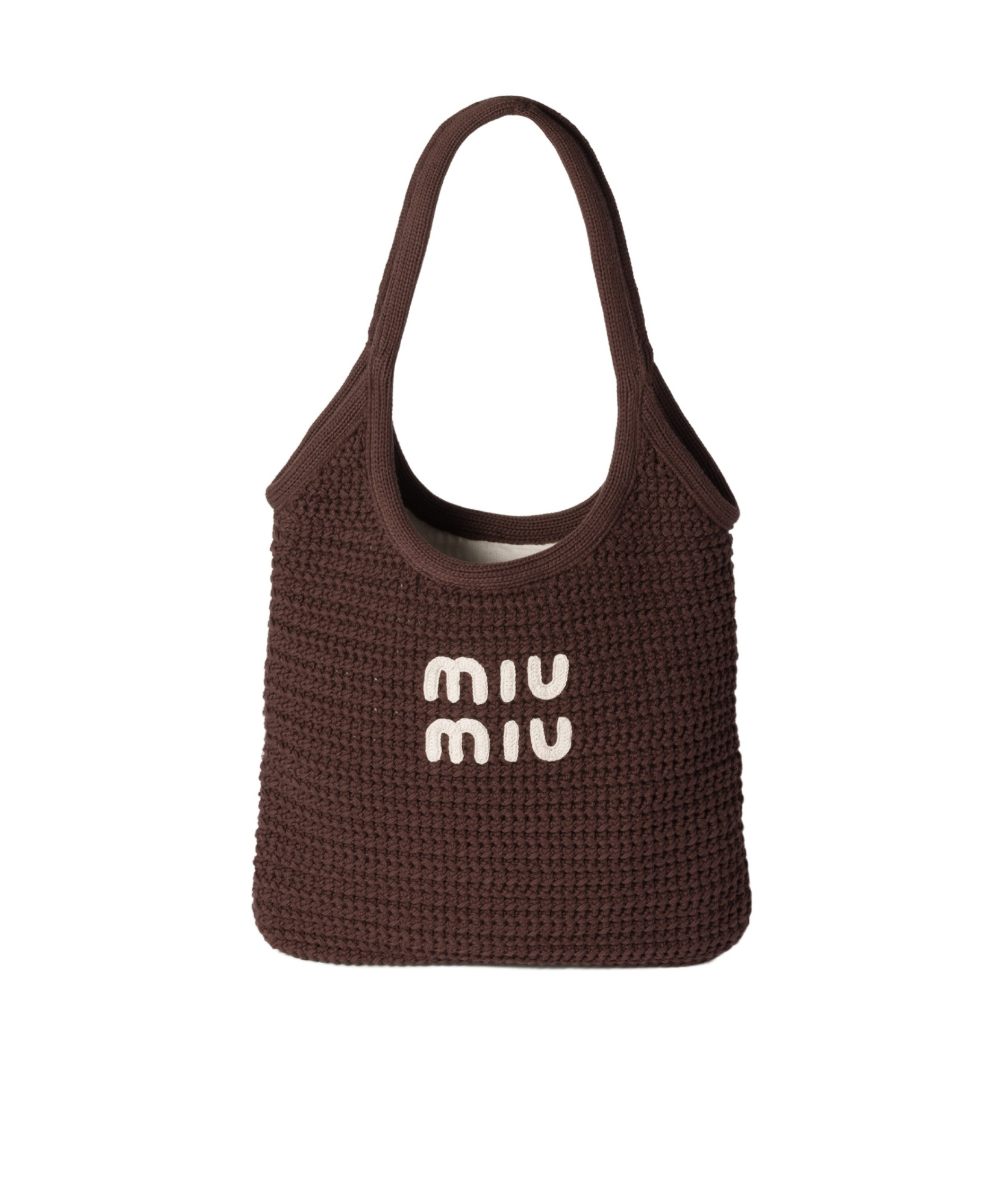 Miu Miu Ivy Raffia-effect Woven Tote Bag