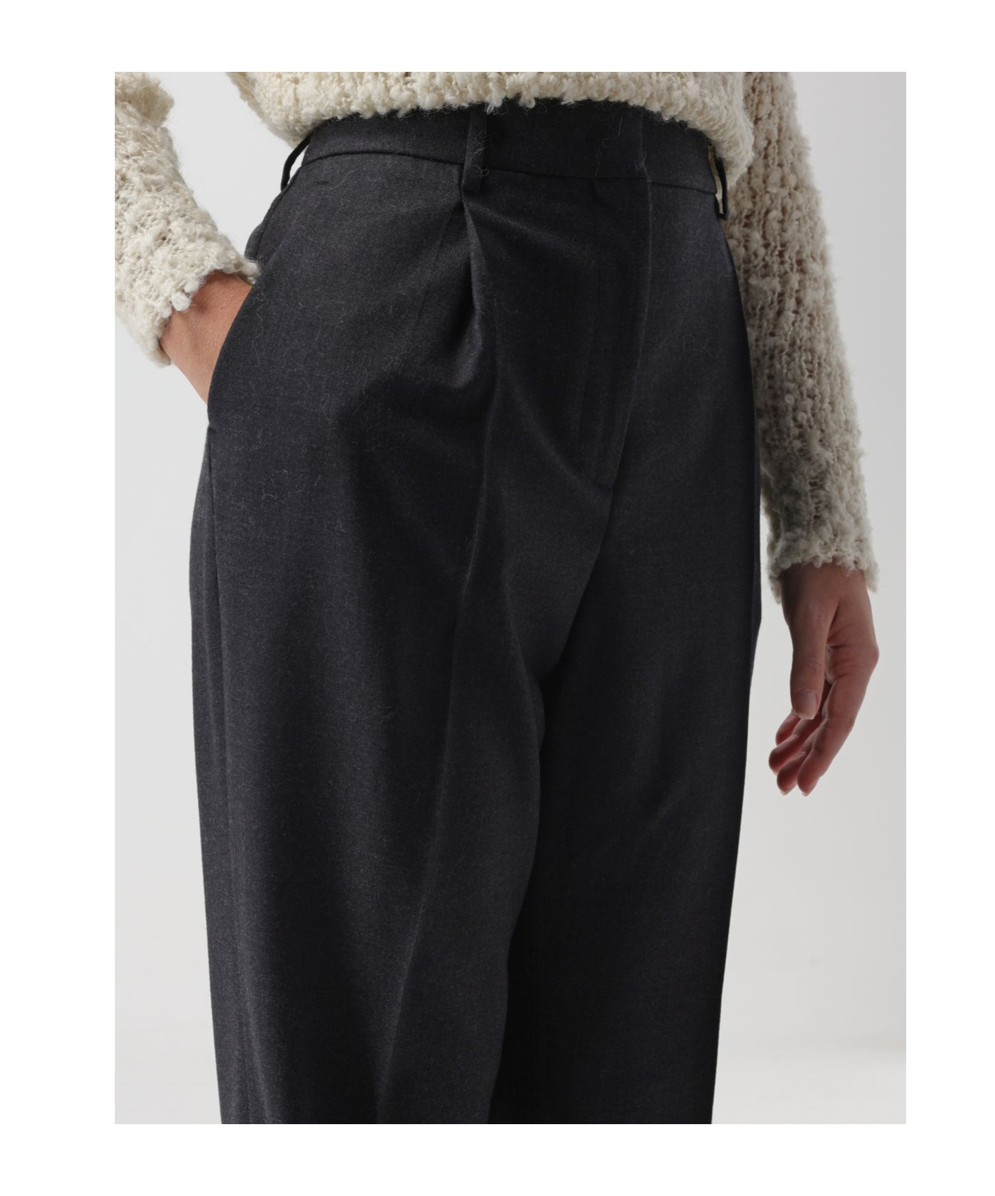 INCOTEX BELT-LOOP CASUAL PANTS