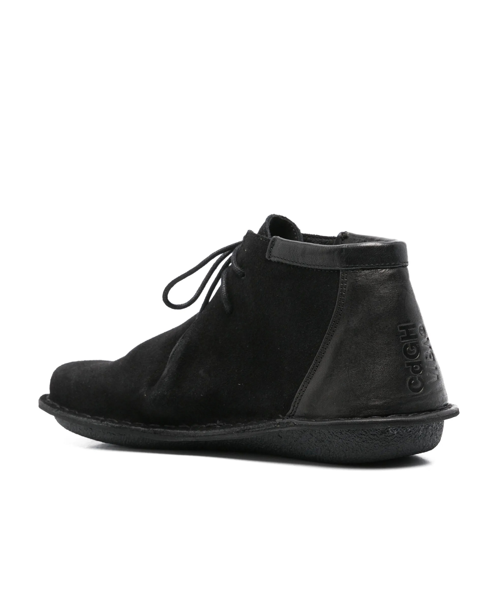 Comme Des Garçons Round-head Short Boots In Black