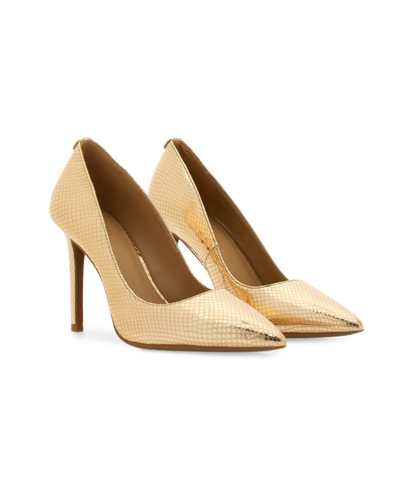Michael Michael Kors Alina Metallic Pointed In Nude