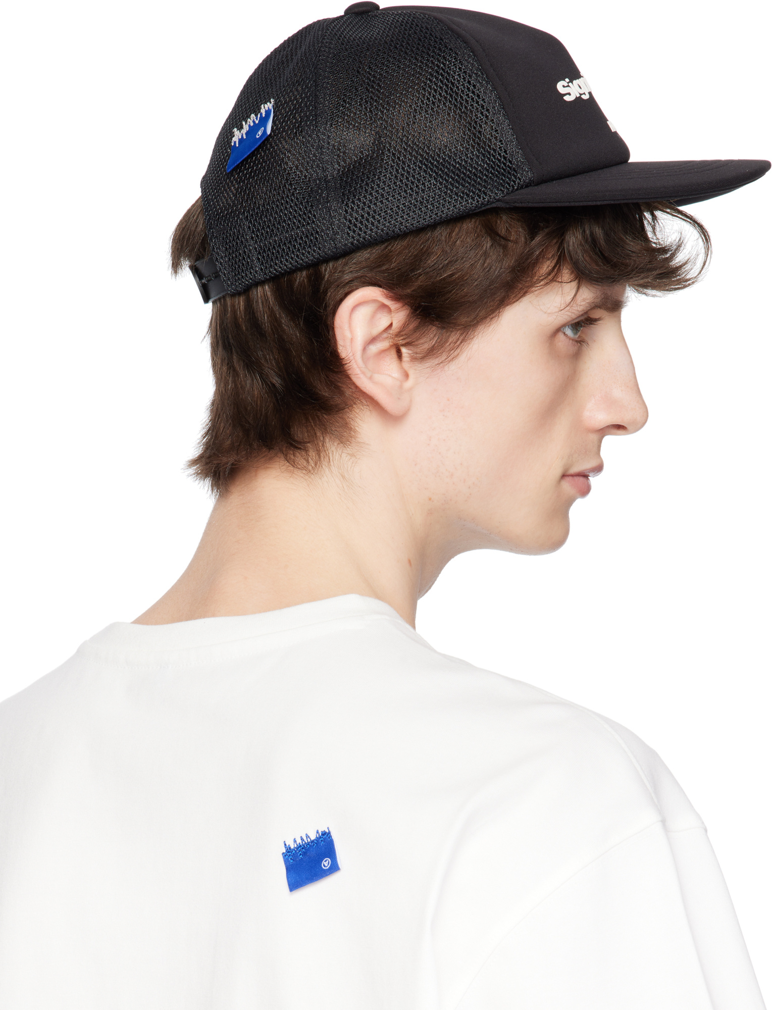 Ader Error Black Sig; 'significant' Tag 02 Cap In White