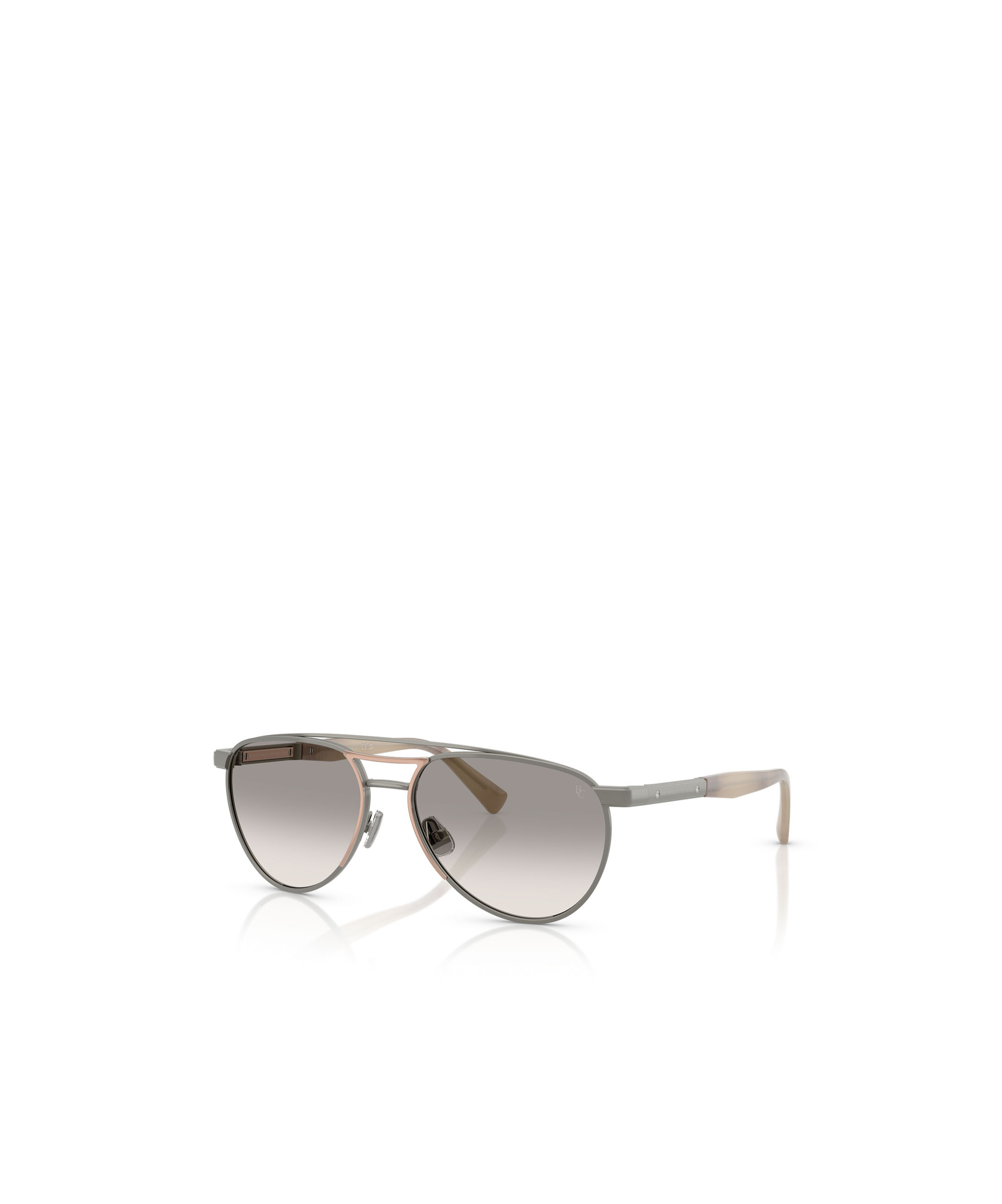 Brunello Cucinelli Double Bridge Sunglasses In Gray