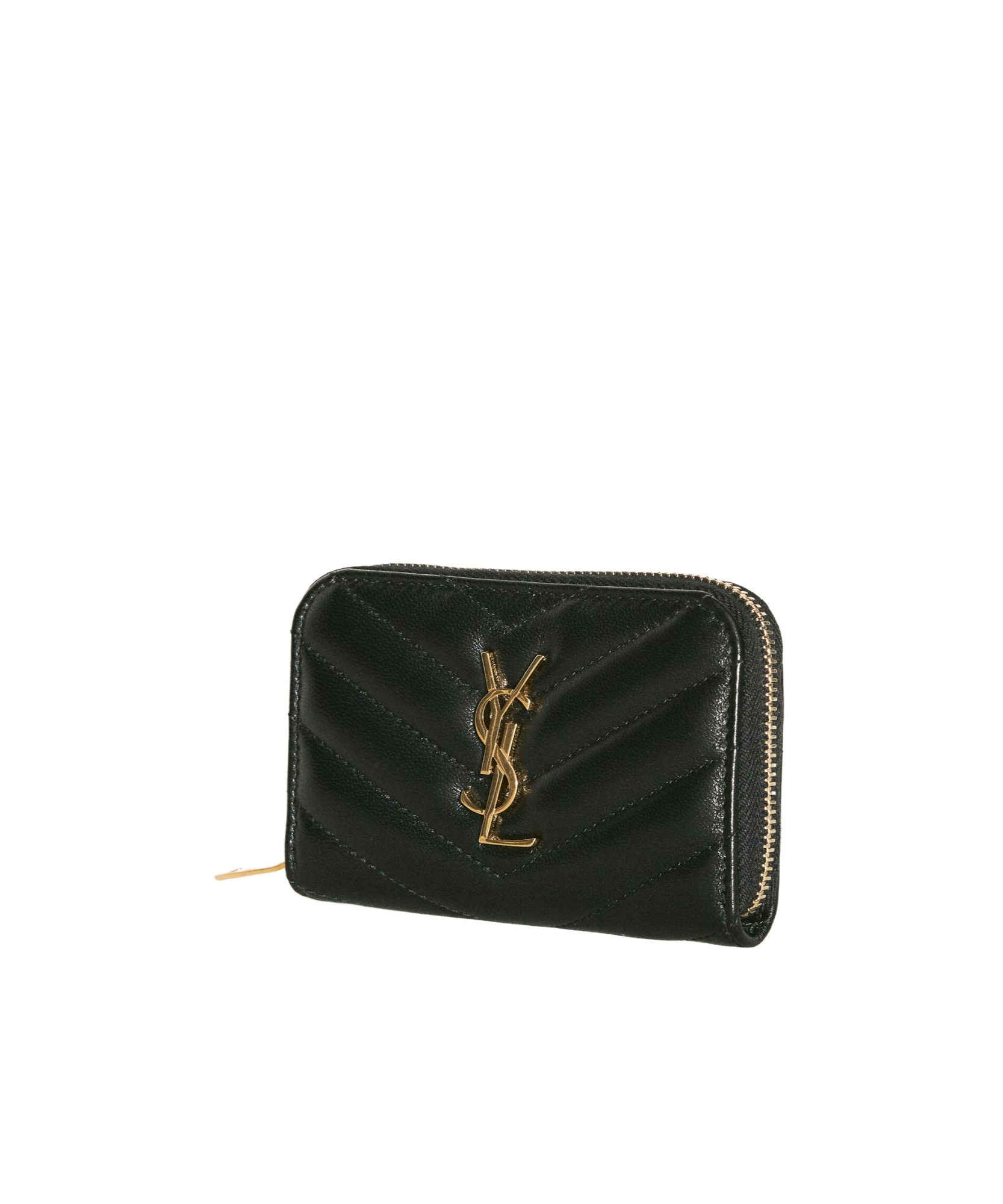 Saint Laurent Cassandre Cardholder In Black