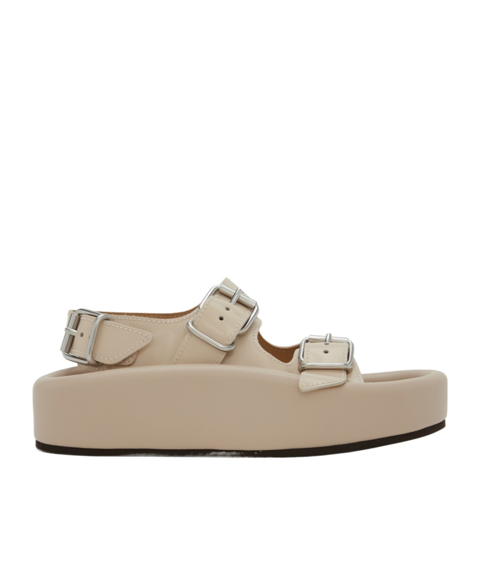 MM6 MAISON MARGIELA OPEN-TOE BUCKLED SANDALS