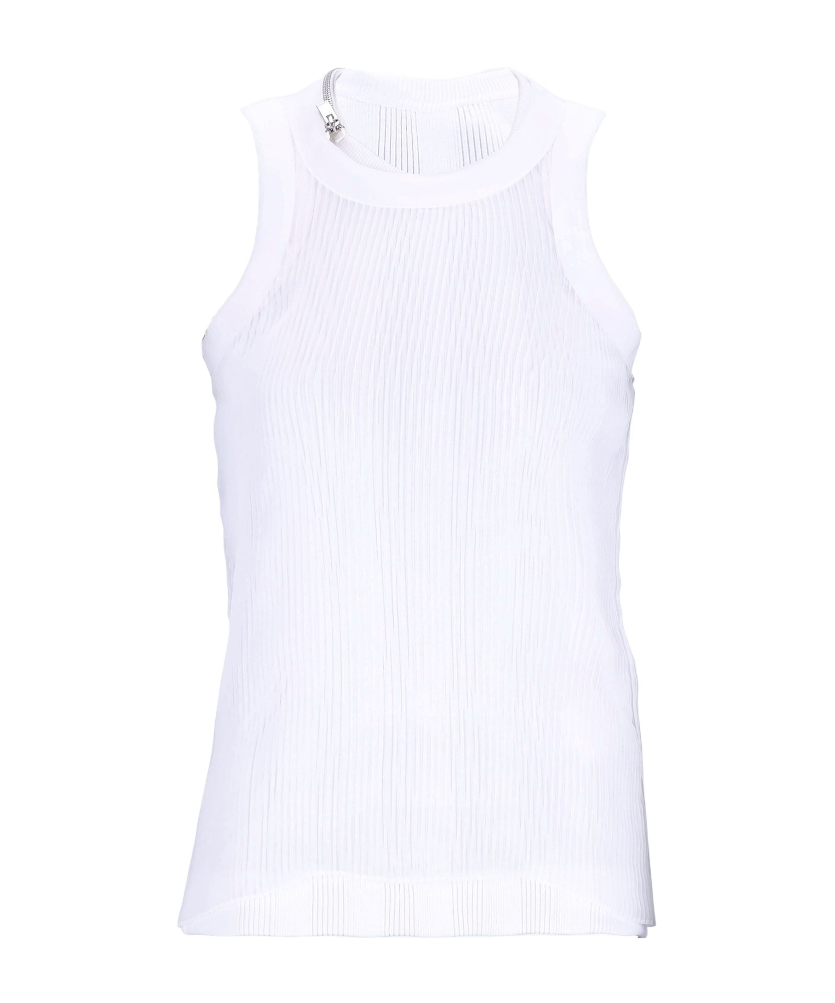Shop Sacai Crew Neck Sleeveless Vest In White