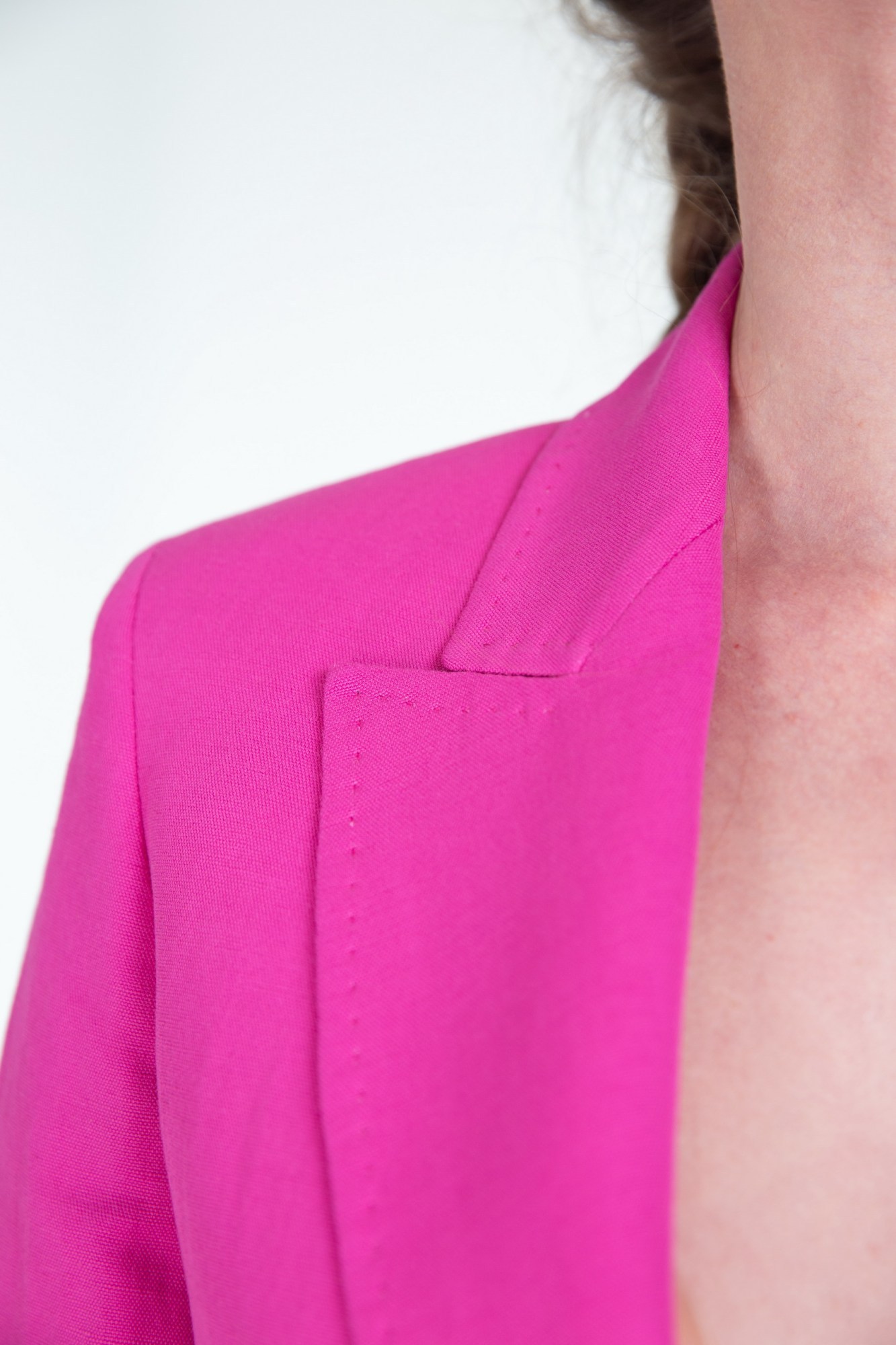 Max Mara Long-sleeved Suit Coat In Pink