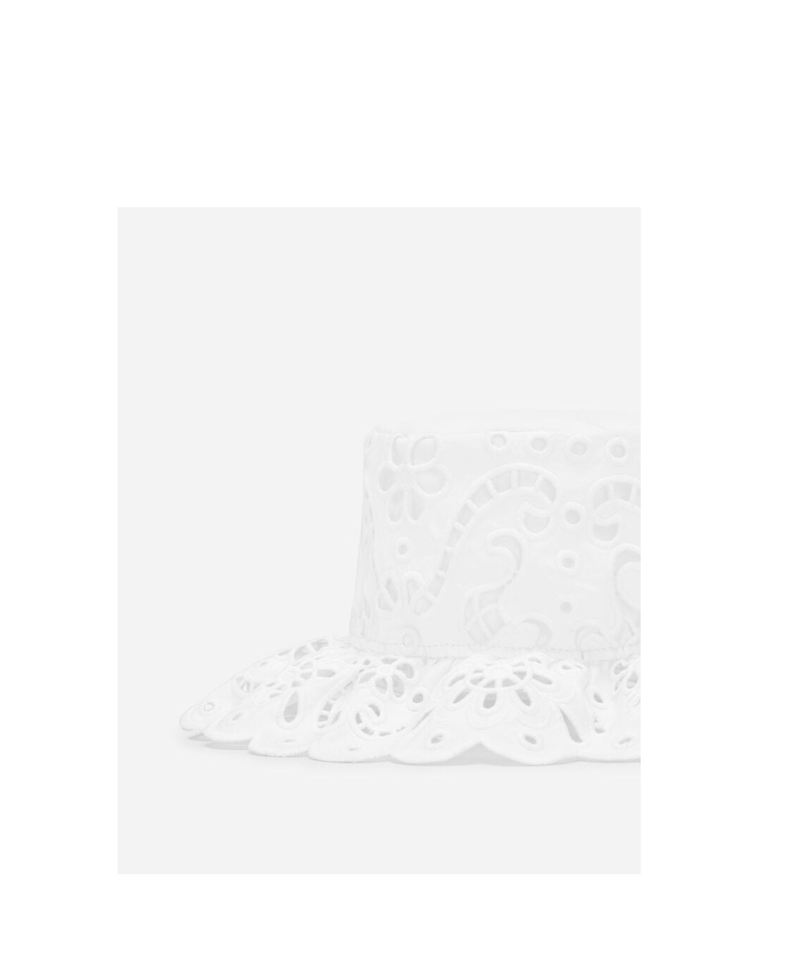 Dolce & Gabbana Broderie-anglaise Cotton-blend Hat In White