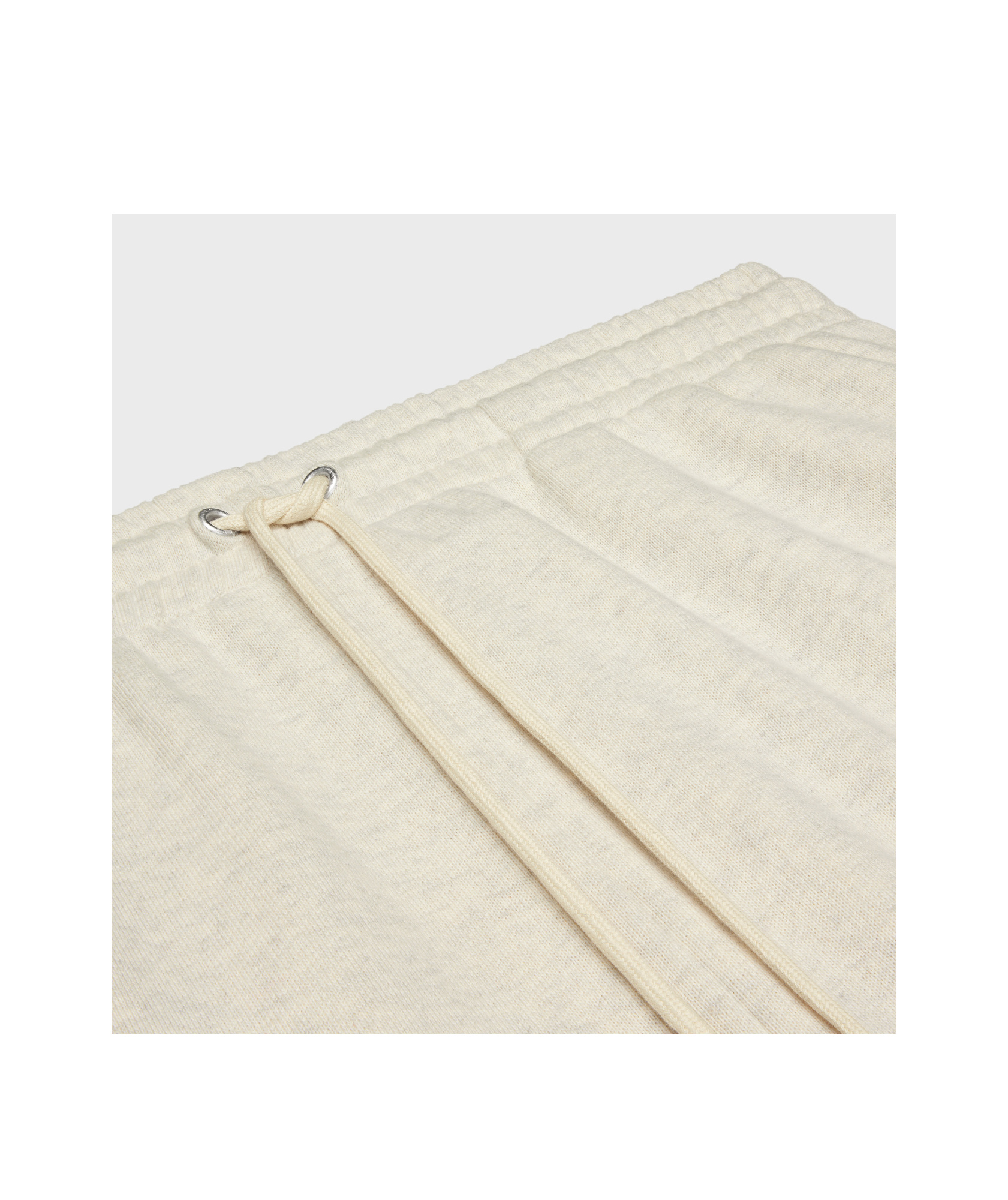 Celine Elastic Waist Sweatpants In White