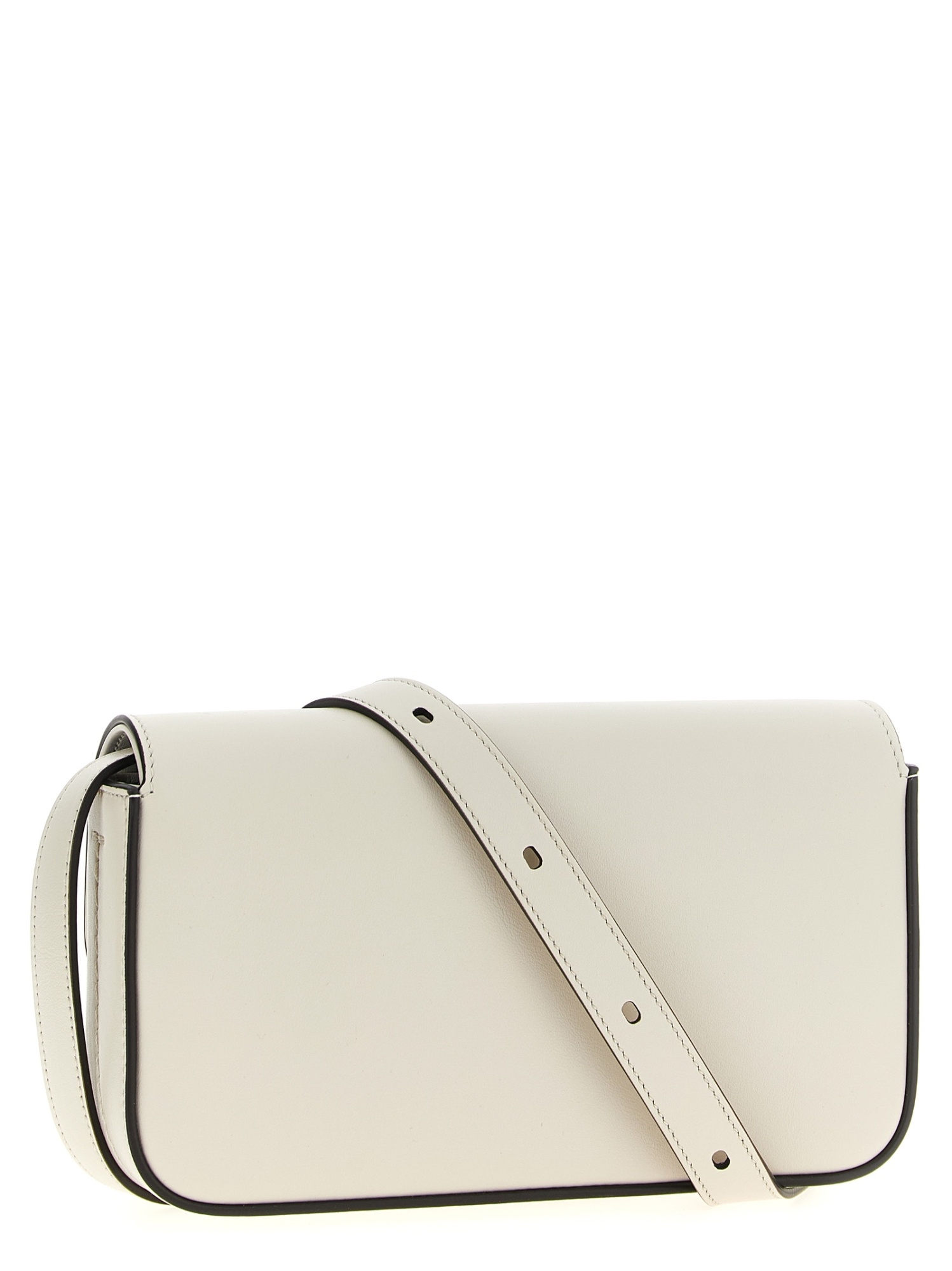 Tod's Micro Flap Leather Crossbody Bag In White