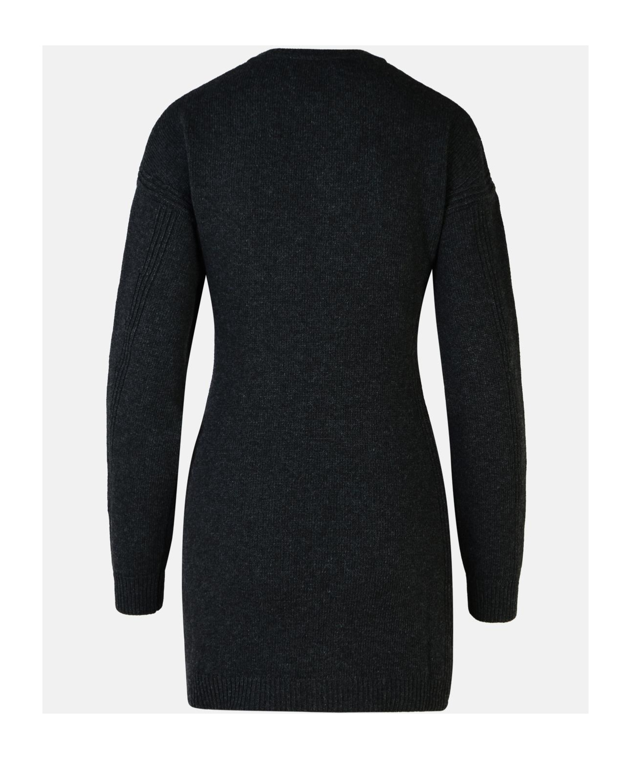 Moschino Long-sleeved Dress In Black