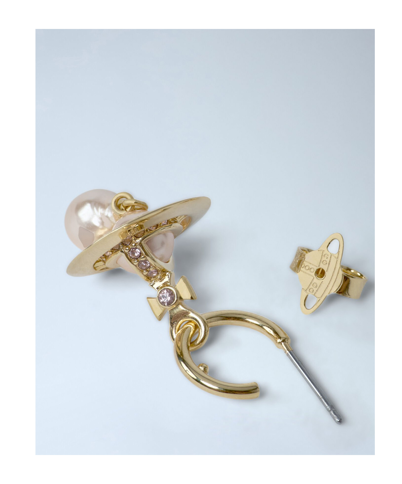 Vivienne Westwood Gold Earrings With Engraved Logo In Gold