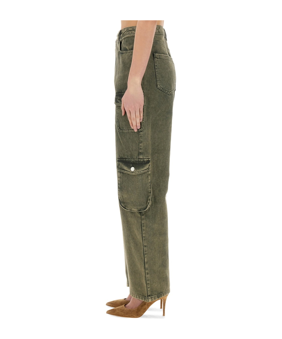 Moschino Vintage Denim Trousers In Green