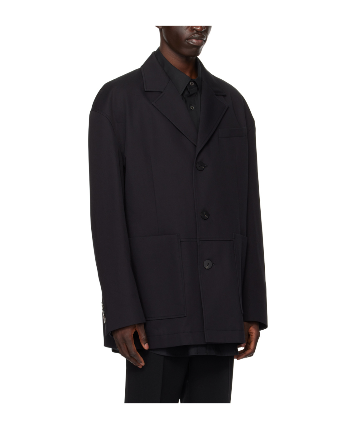 Wooyoungmi Logo Single-breasted Suit Jacket In Black