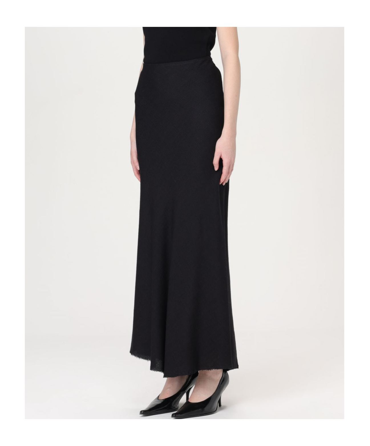 Gabriela Hearst Freddie Wool Blend Knit Midi Skirt In Black