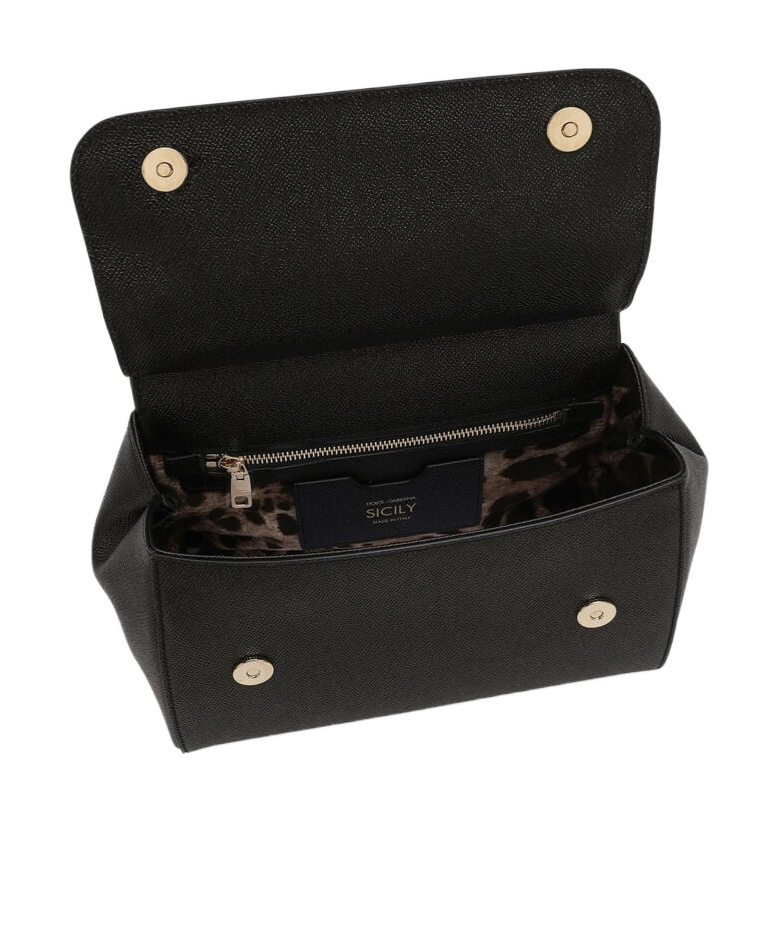 Dolce & Gabbana Stylish Black Top-handle Handbag For Women In Black