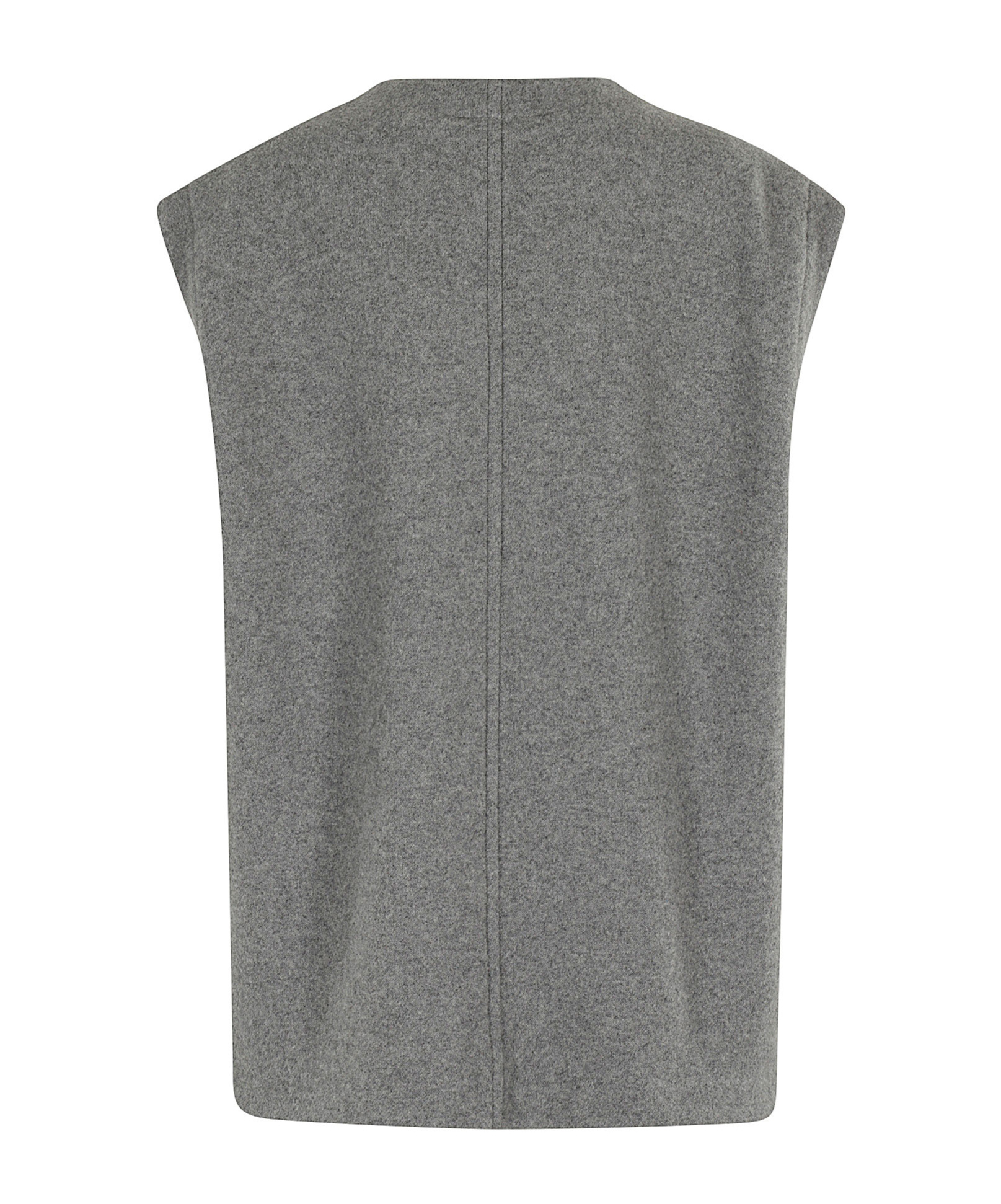 Mm6 Maison Margiela Mm6 By Maison Margiela Oversized Wool Blend Vest In Gray