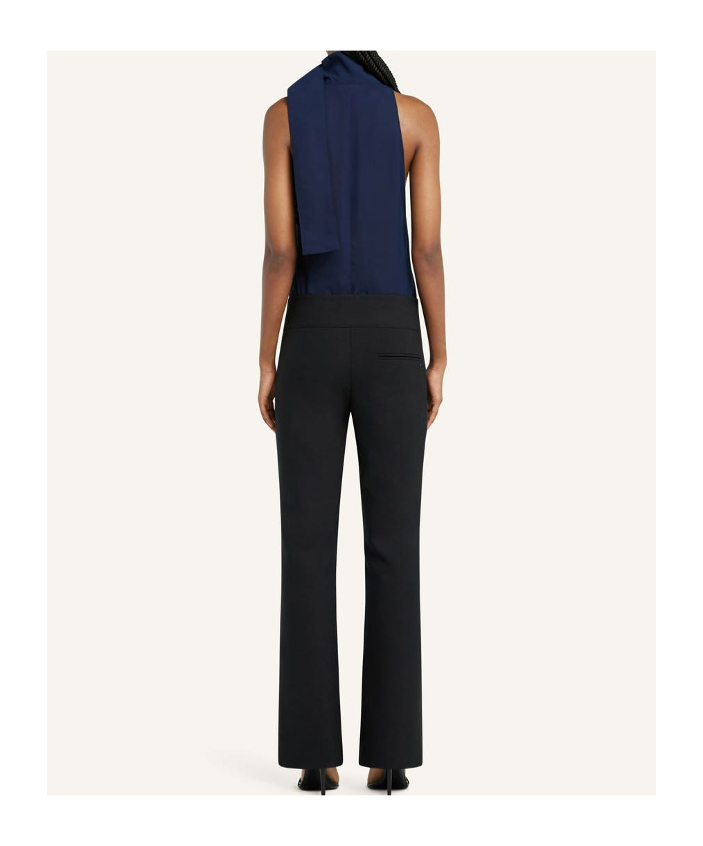 Courrèges Sleeveless Scarf Blouse In Blue