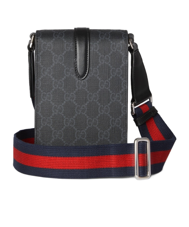 Gucci Super Mini Gg Messenger Bag In Black