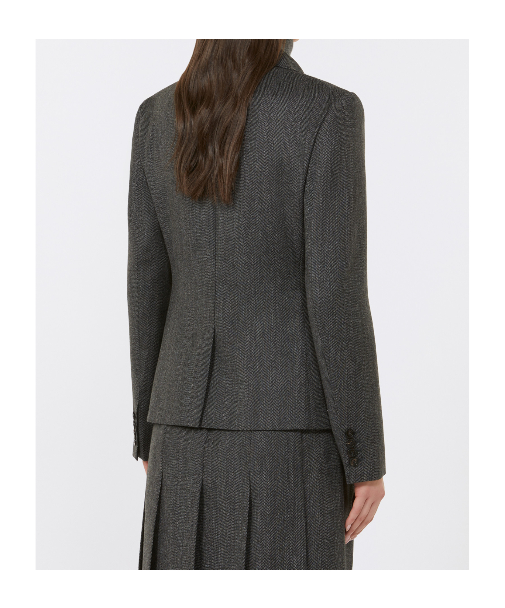 Max Mara Long-sleeved Jacket In Gray