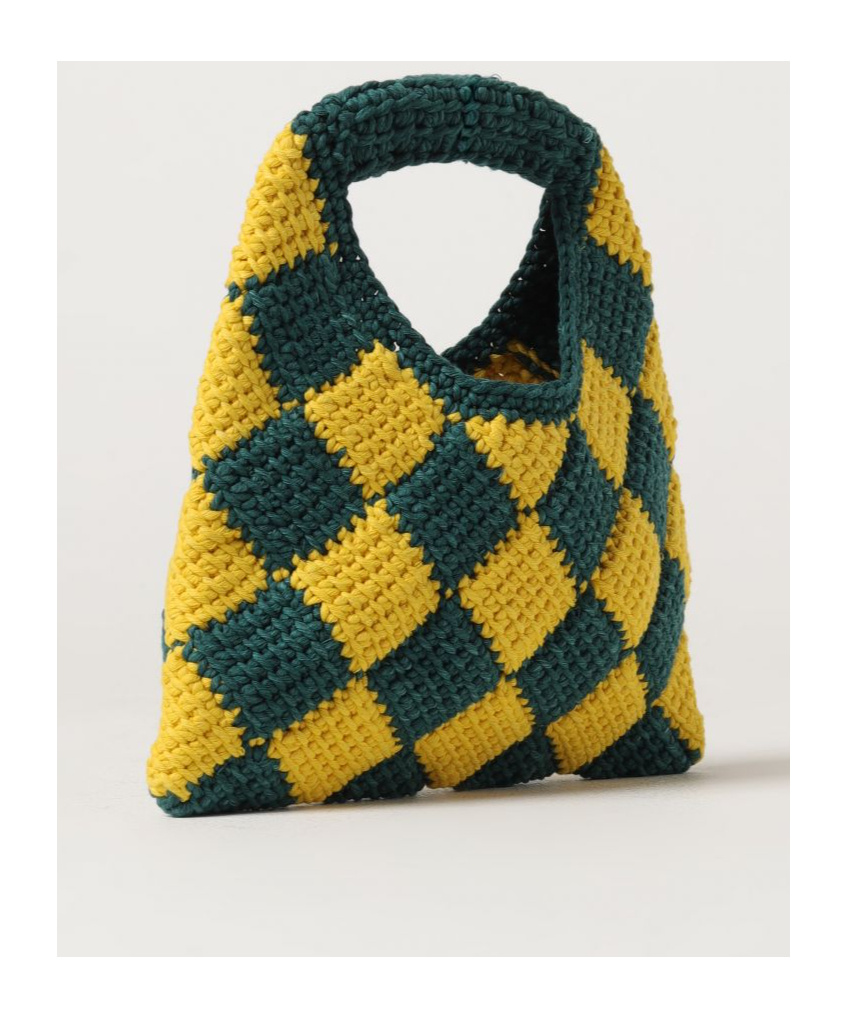 Marni Diamond Logo-patch Bag In Green