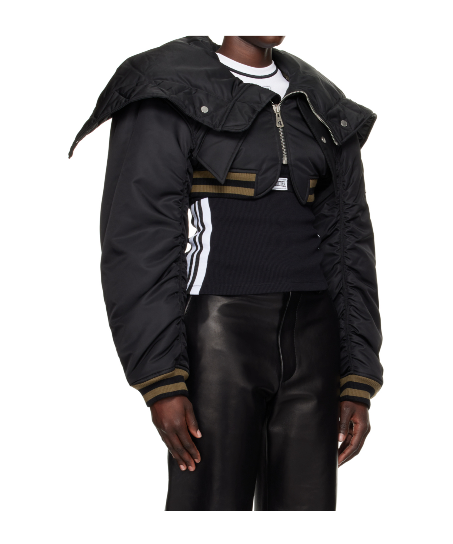 Jean Paul Gaultier 'the Quilted Cropped' Bomber Jacket