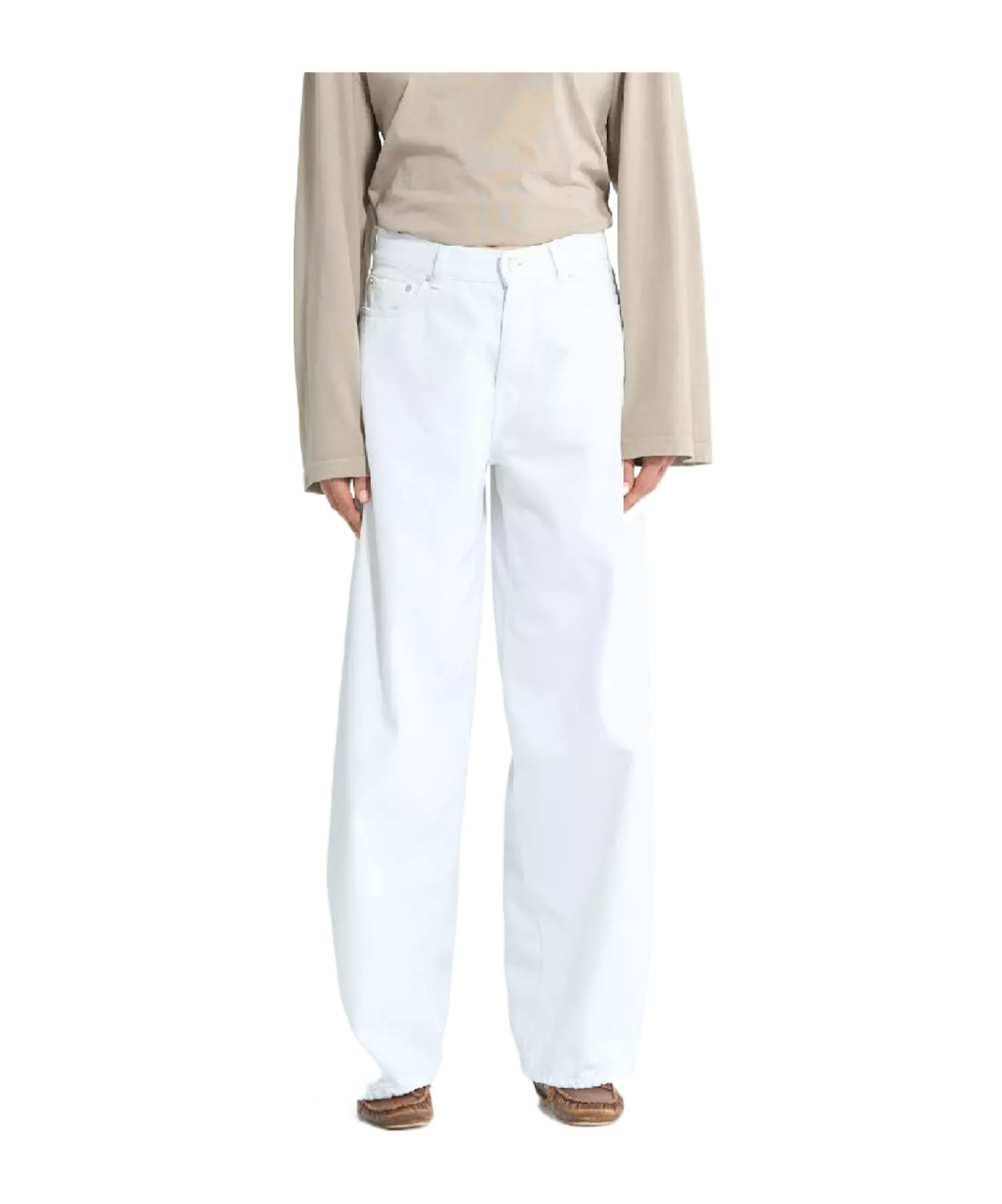 Haikure Belt-loop Jeans In White