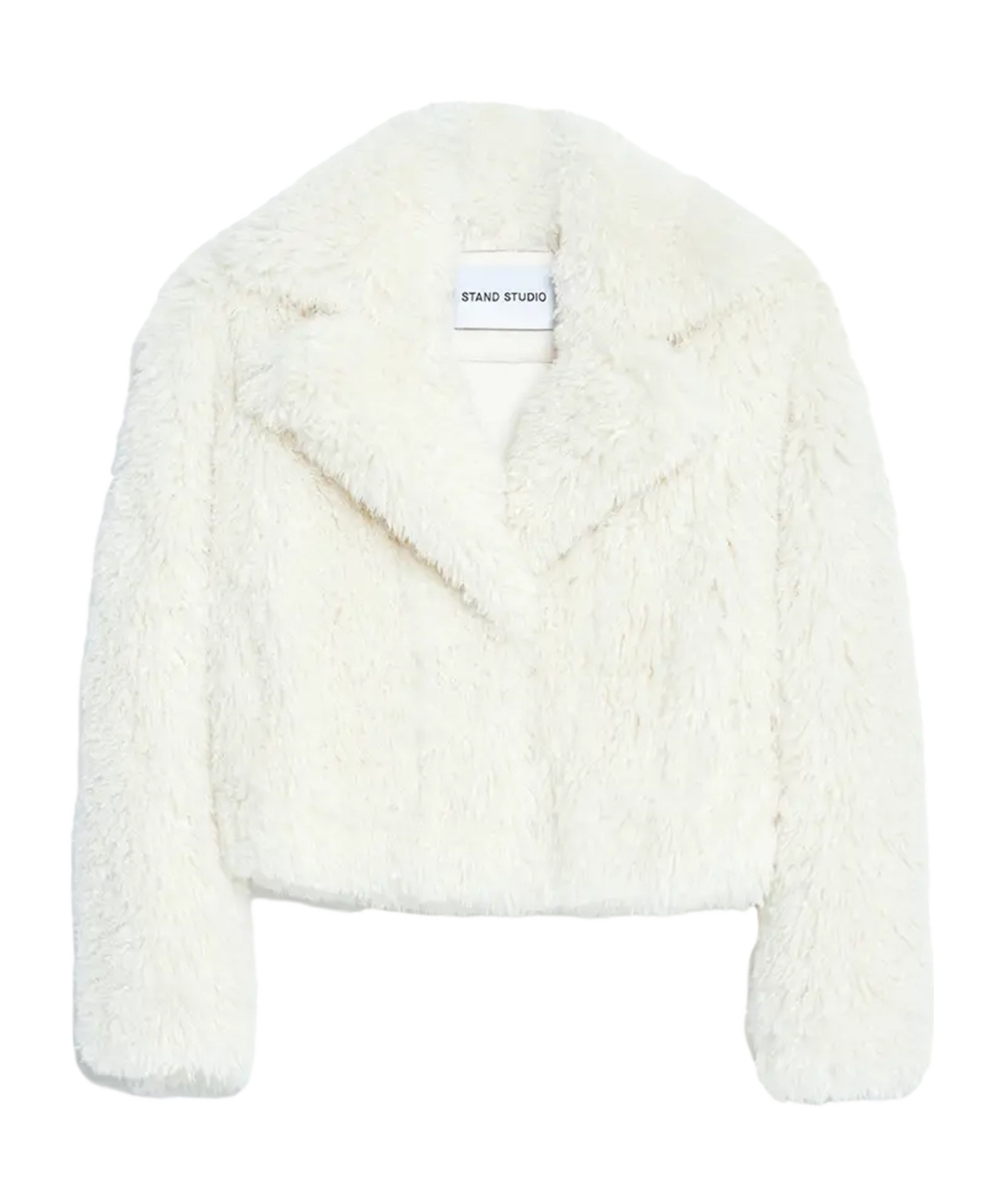 Shop Stand Studio Lapel Long-sleeved Casual Jacket In White