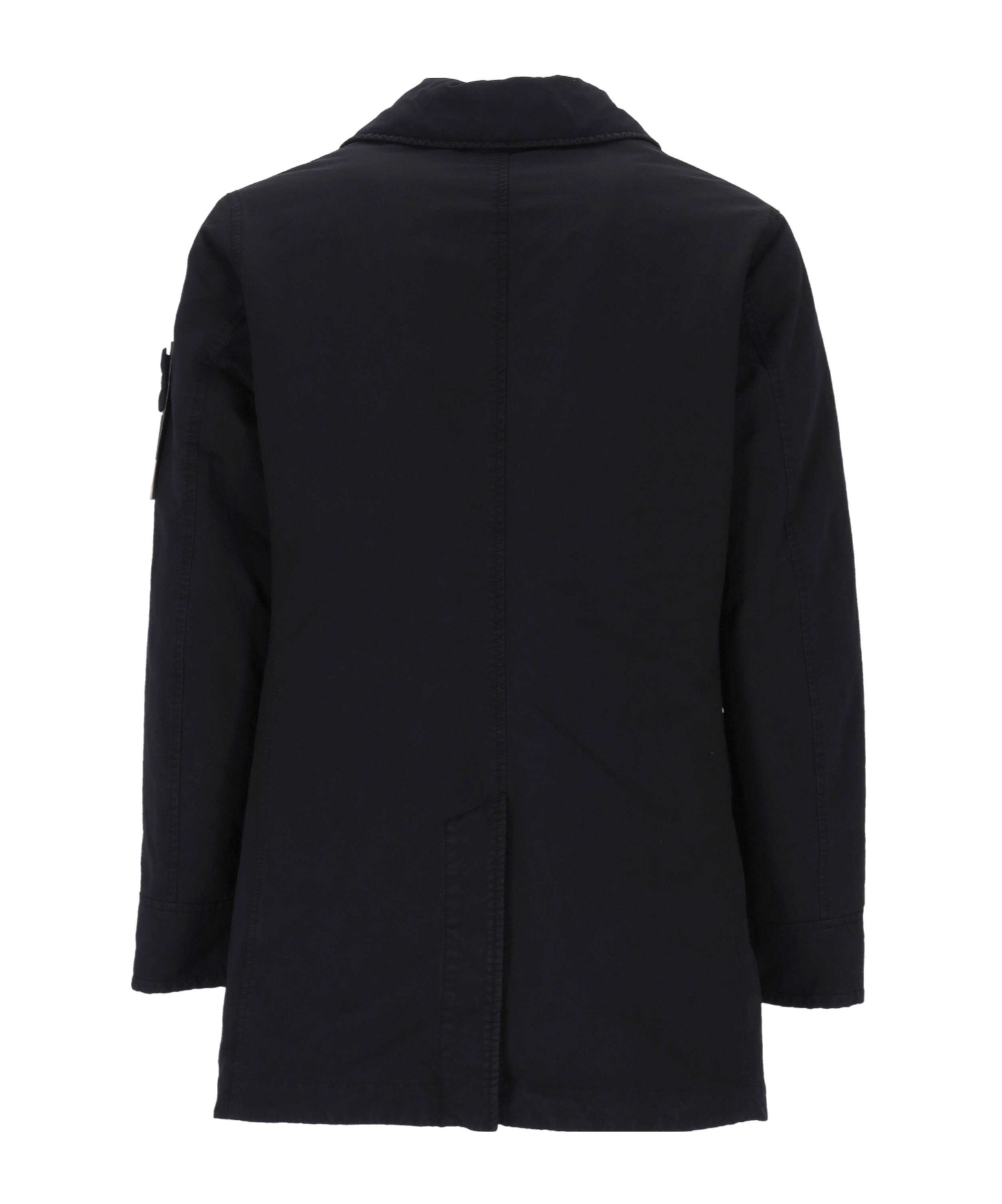 Stone Island Single-breasted Jacket In Blue