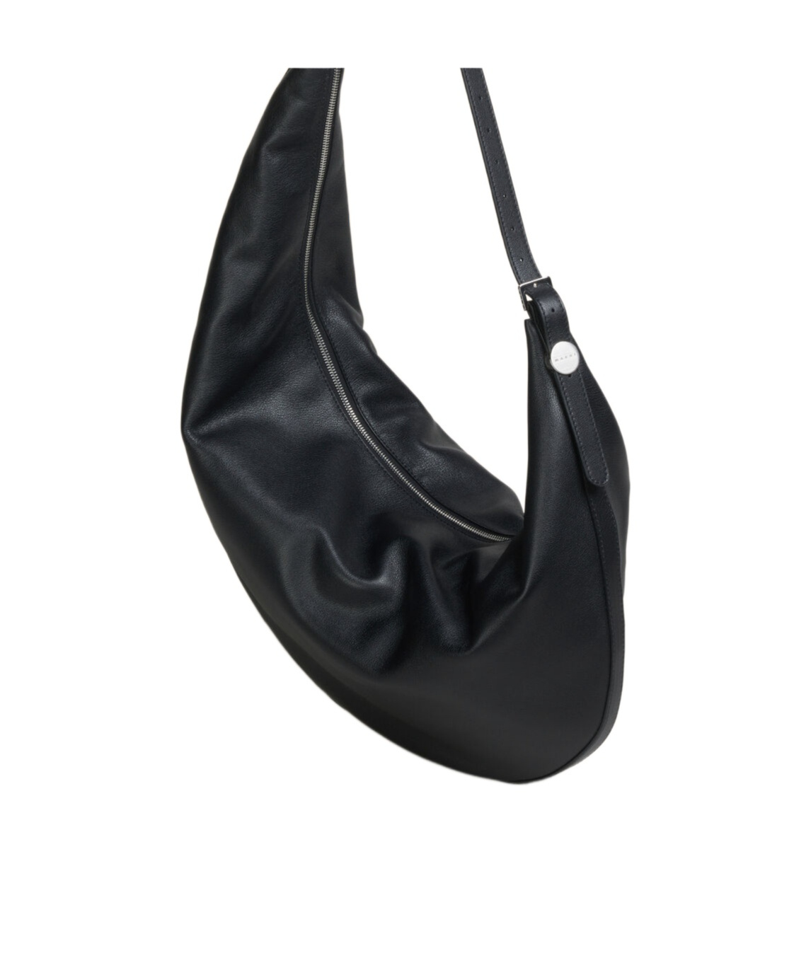 Marni Smooth Adjustable Strap Shoulder Bag In Black
