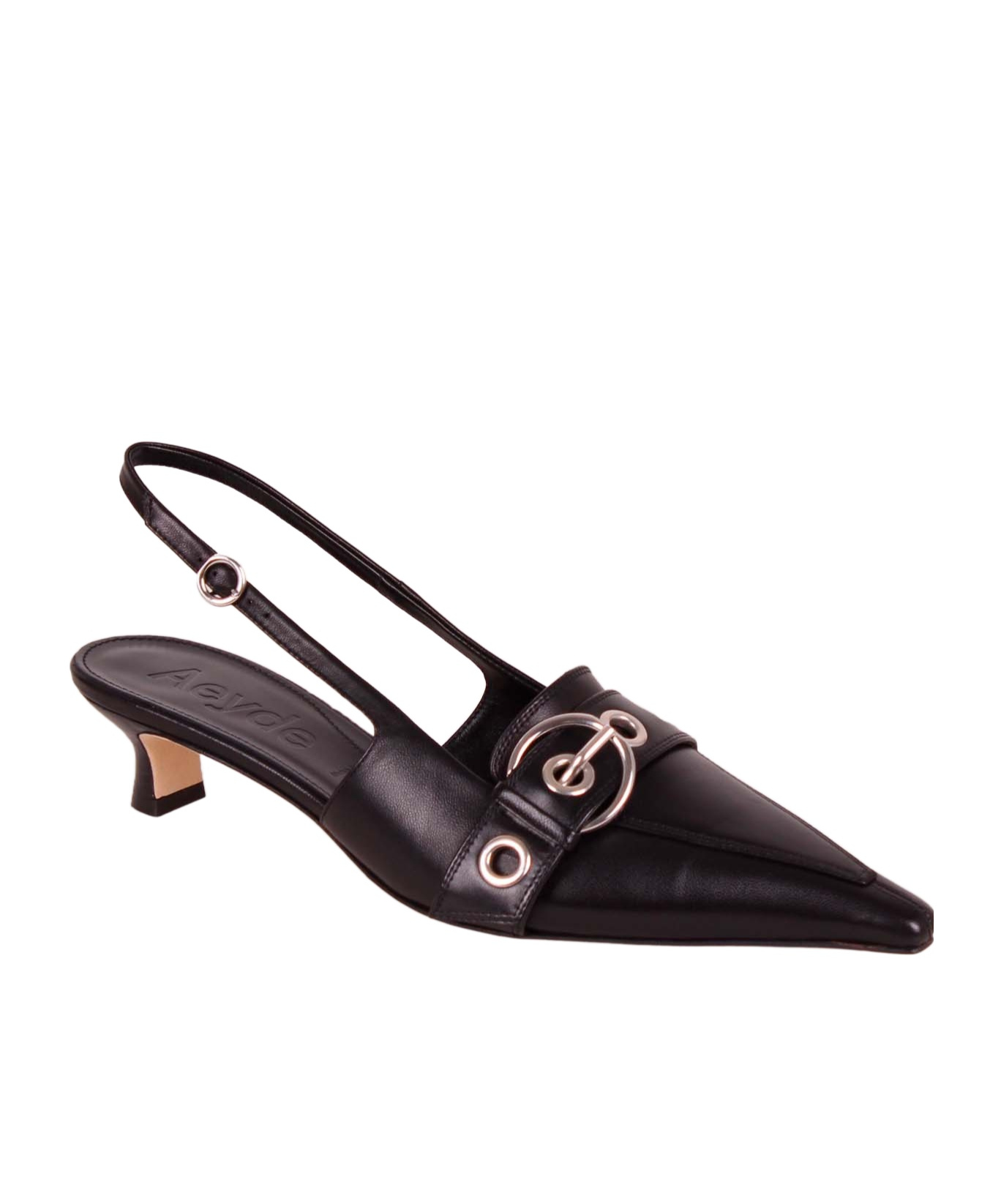 Aeyde Davina Eyelet Slingback Pumps In Multi