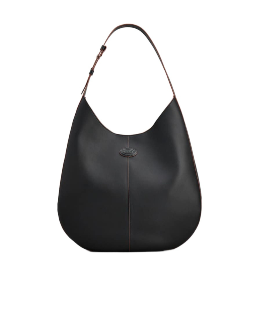 Tod's Di Bag Medium Leather Hobo Bag In Black