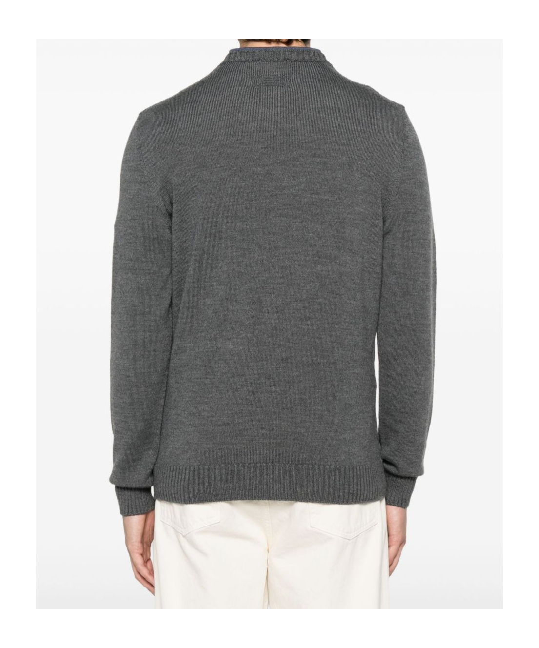 Drumohr Crew-neck Wool Sweater In Green