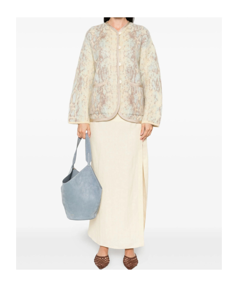 Forte Forte Snakeskin-patterned Cardigan In Neutral