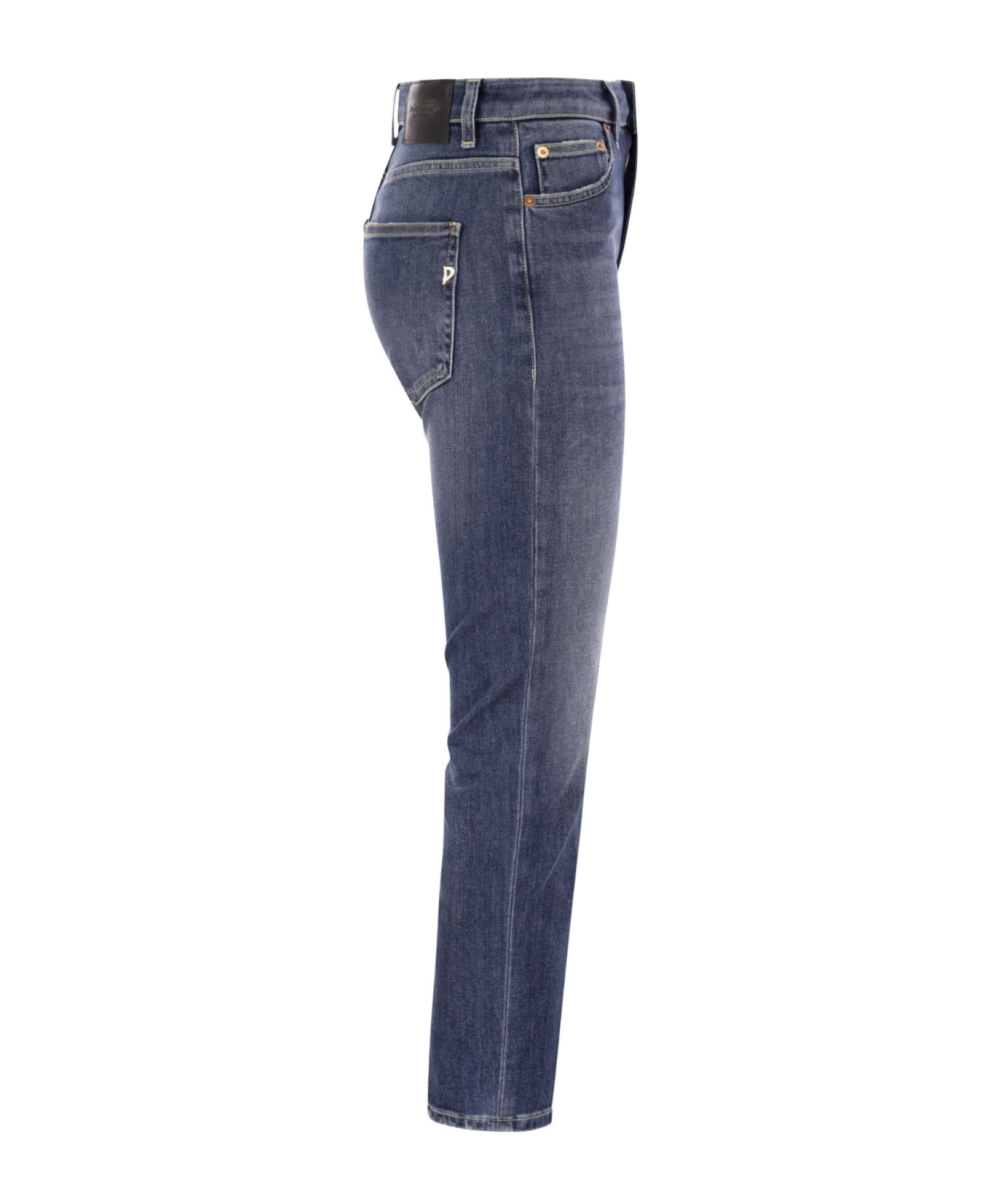Dondup Logo Detail Denim Trousers In Blue